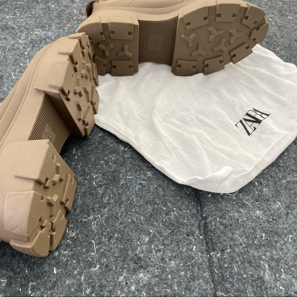 ZARA HIKING BOOTS IN OLIVE GREEN/ KHAKI GREEN - Picture 14 of 16